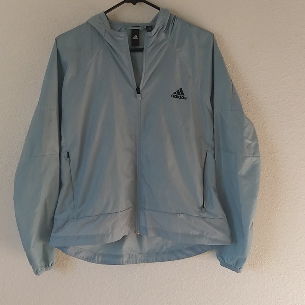 Blue Adidas wind breaker